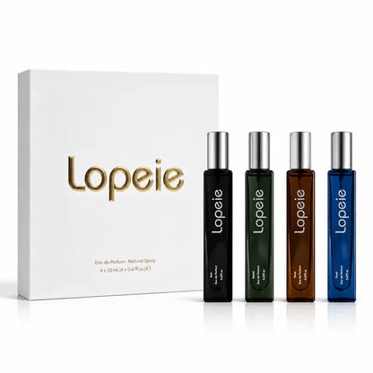 🔥Lopeie Men's Cologne Gift Set - 4x20ml Eau de Parfum Spray (Fresh & Spicy, Clean)