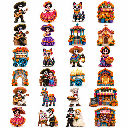 🎁Day of the Dead 2026 24-Day Miniature Village Countdown Calendar