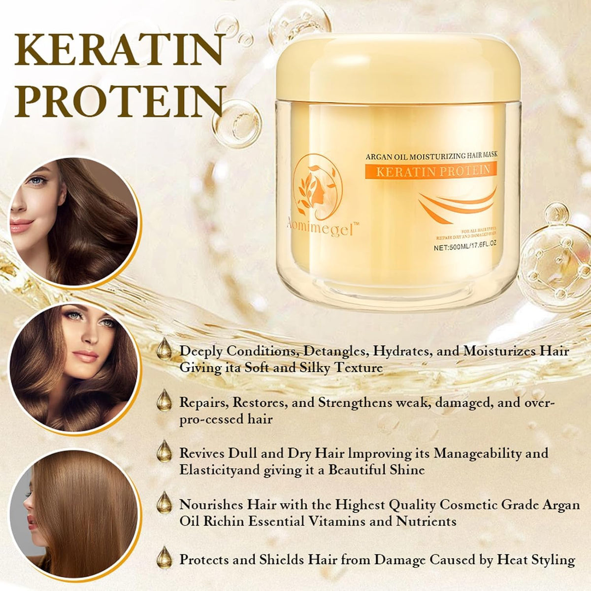 🔥Collagen Repair Hair Mask for Dry Damaged Hair