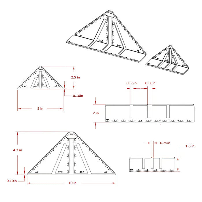 🔧Heavy-Duty Metalworking Miter Square for Tubing Layout