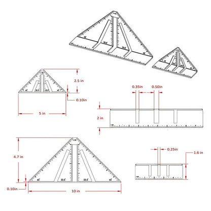 🔧Heavy-Duty Metalworking Miter Square for Tubing Layout