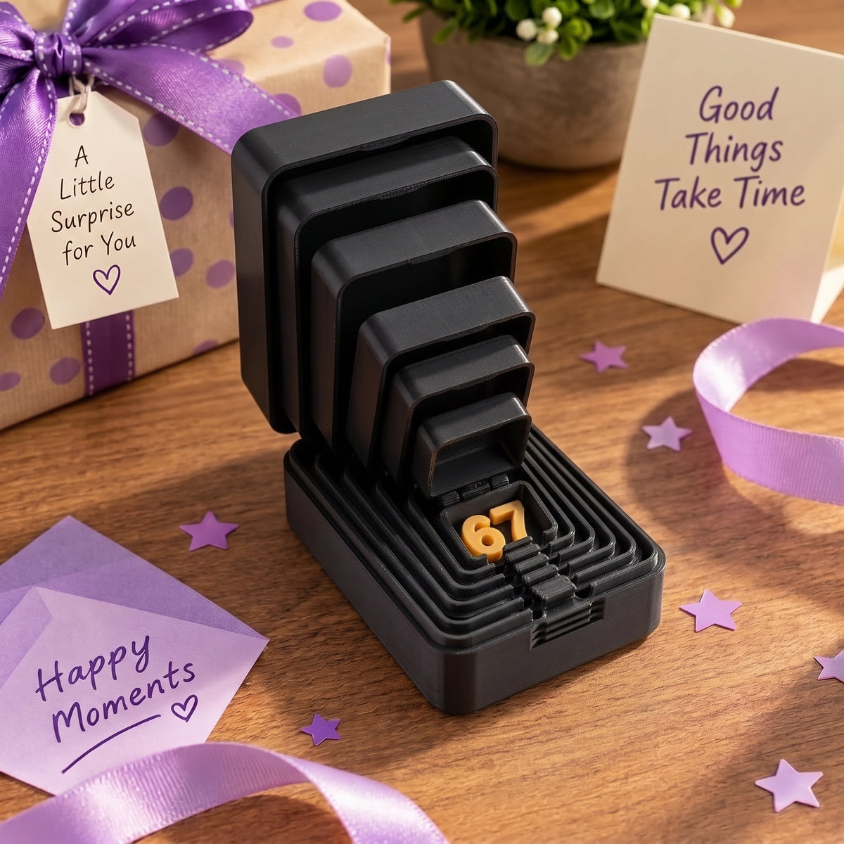 🔥 6-Layer Nesting Prank Gift Box