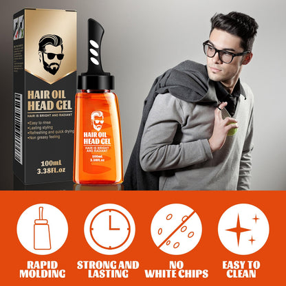 🔥Men's Hair Styling Gel with Comb