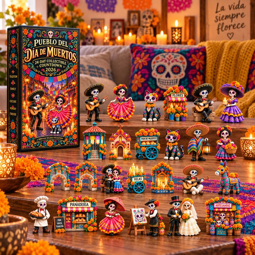 🎁Day of the Dead 2026 24-Day Miniature Village Countdown Calendar