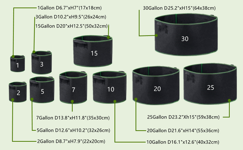 10 Gallon Grow Bags – Heavy Duty Aeration Fabric Pots with Handles for Vegetables, Flowers & Fruits 🪴