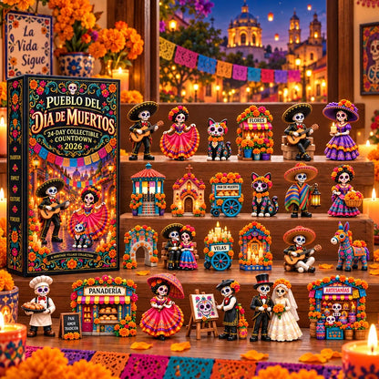 🎁Day of the Dead 2026 24-Day Miniature Village Countdown Calendar