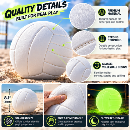 🔥Fluorescent Volleyball – High-Visibility Ball for Beach, Training & Outdoor Play🏐