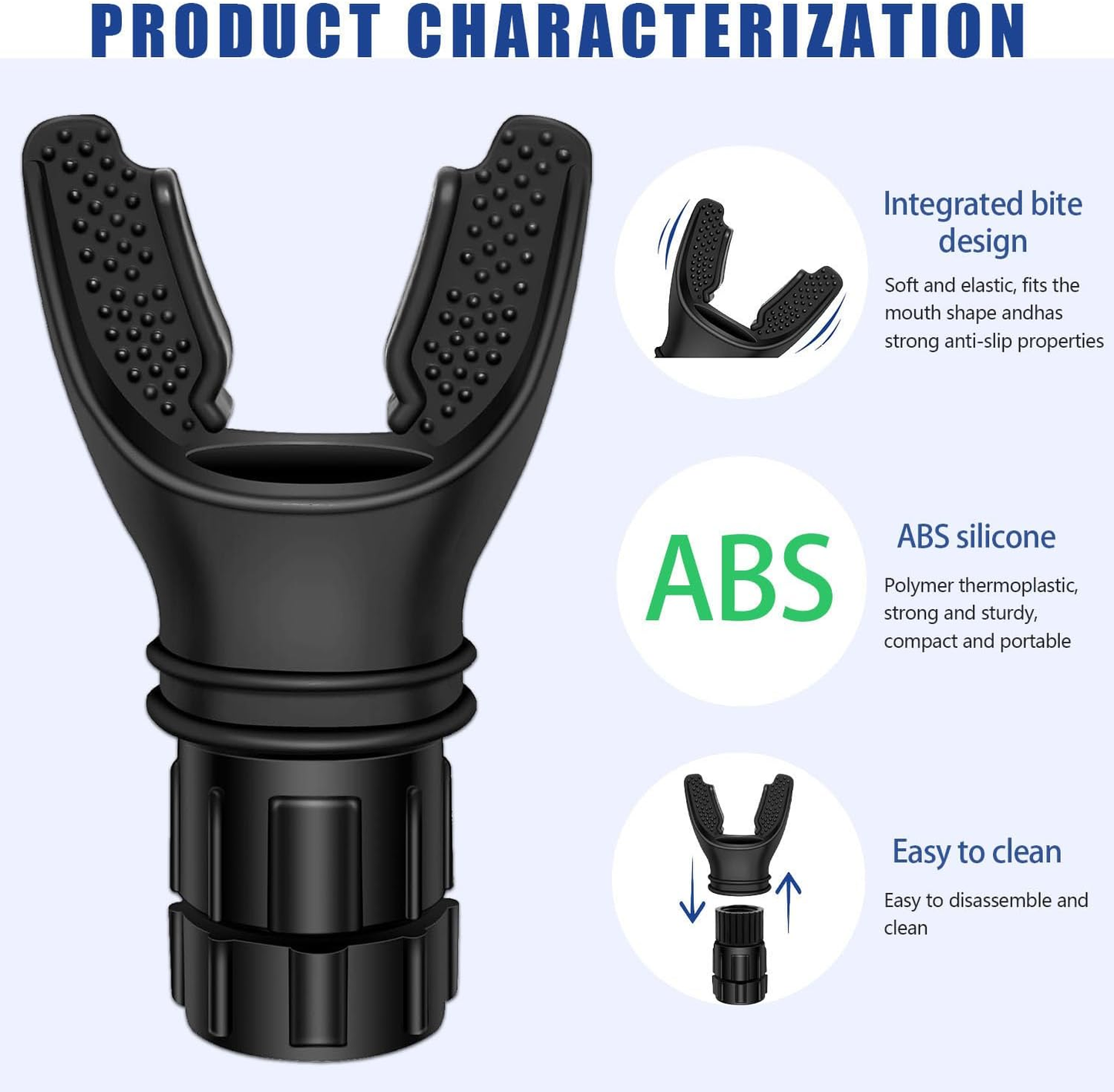 Breathing Trainer Mouthpiece — Adjustable Resistance Lung Exerciser