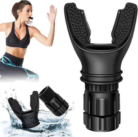 Breathing Trainer Mouthpiece — Adjustable Resistance Lung Exerciser