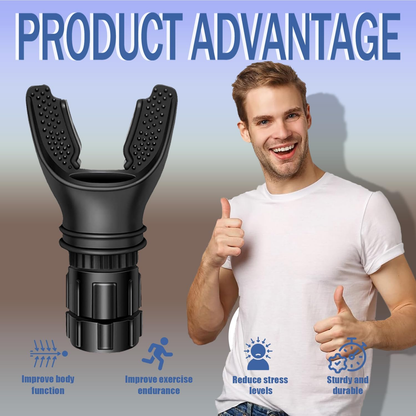 Breathing Trainer Mouthpiece — Adjustable Resistance Lung Exerciser