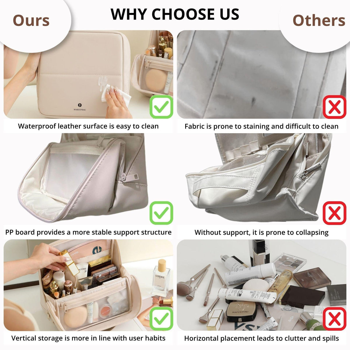 🔥Waterproof Leather Makeup Bag