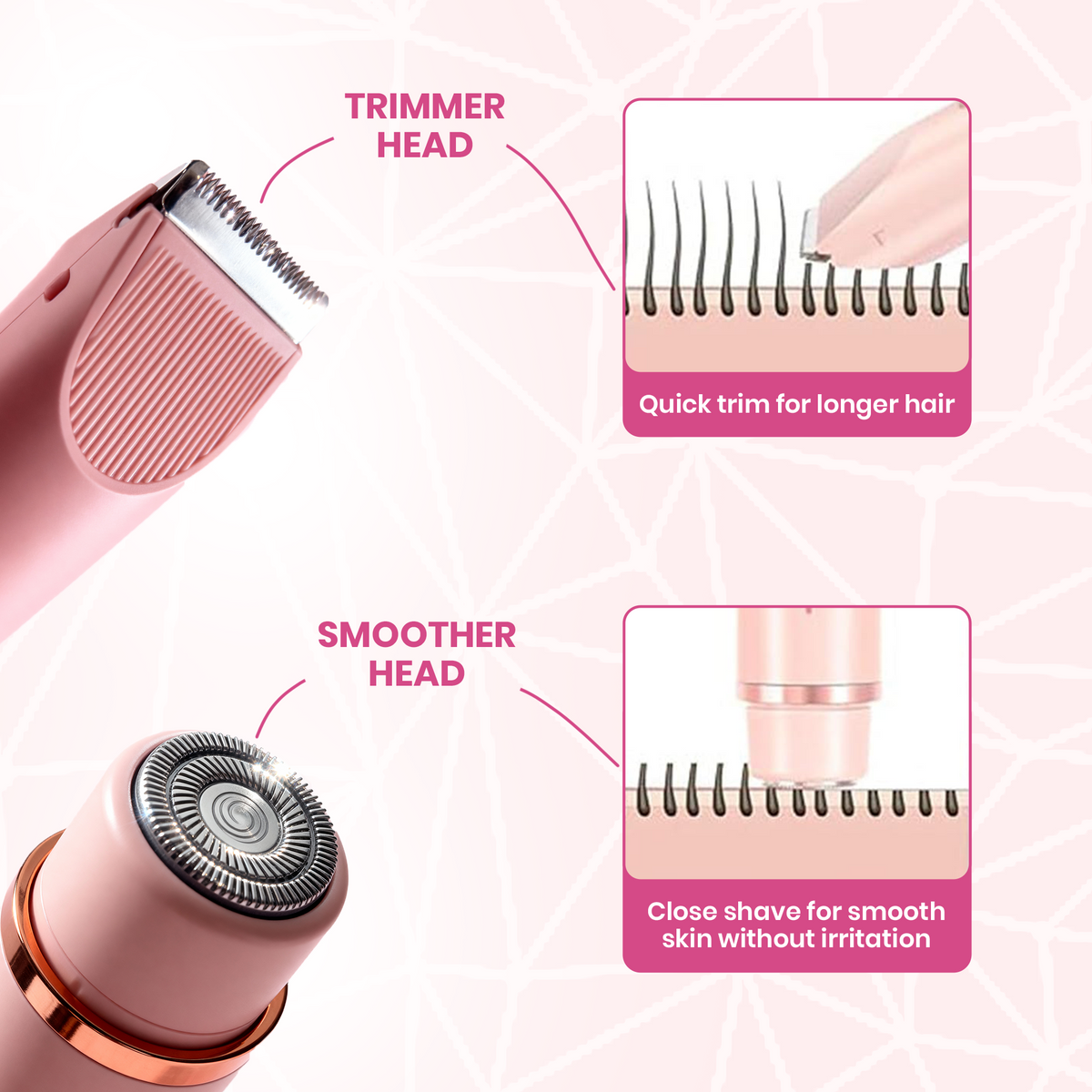 🔥2-in-1 Bikini Trimmer & Body Shaver – Smooth, Gentle & Rechargeable