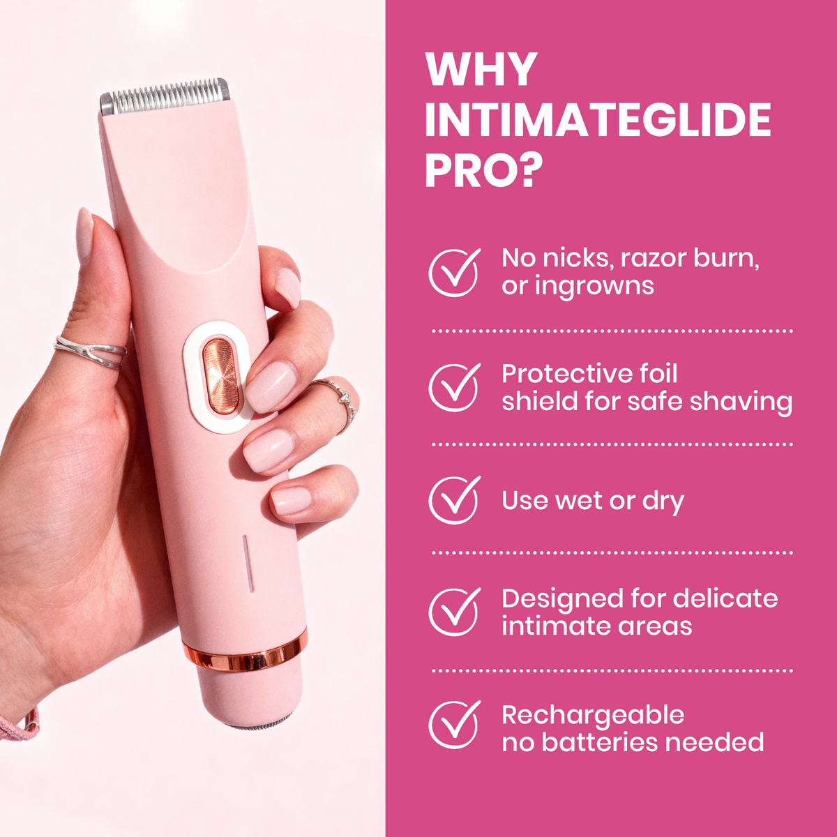 🔥2-in-1 Bikini Trimmer & Body Shaver – Smooth, Gentle & Rechargeable