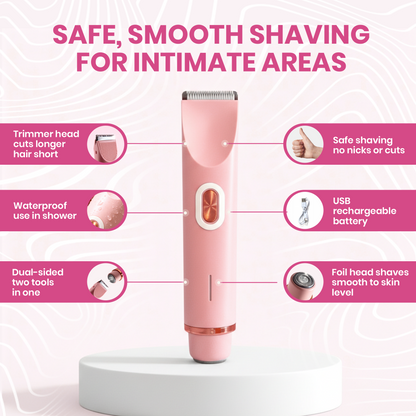🔥2-in-1 Bikini Trimmer & Body Shaver – Smooth, Gentle & Rechargeable