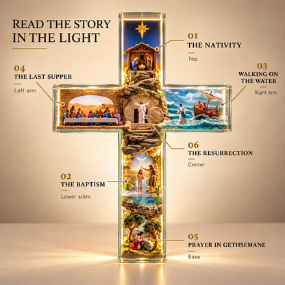 🔥The Story of Jesus LED Cross Lamp