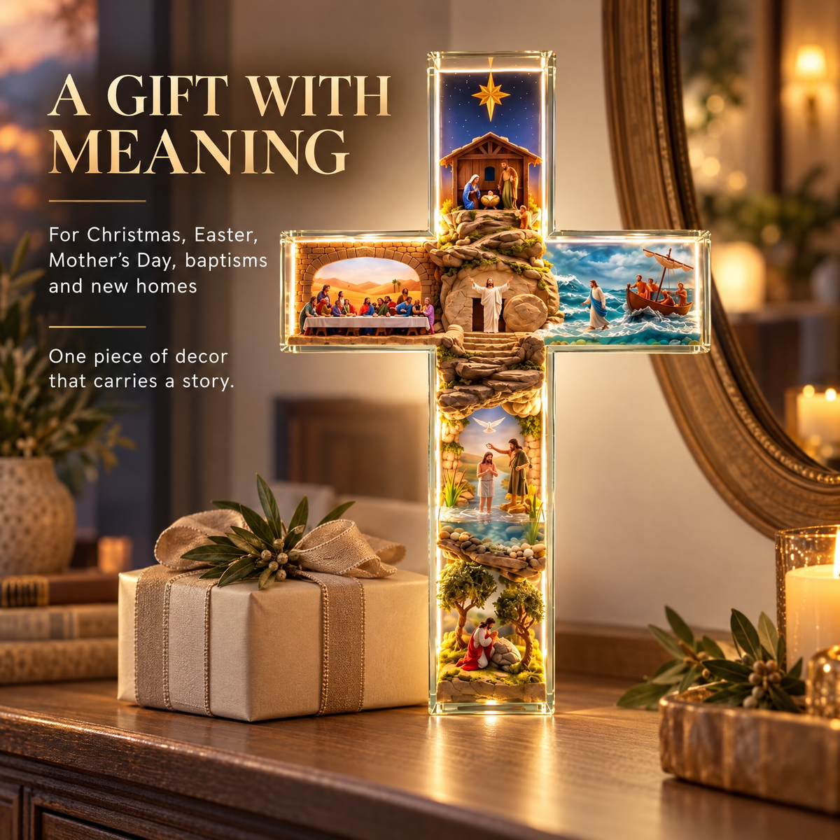 🔥The Story of Jesus LED Cross Lamp