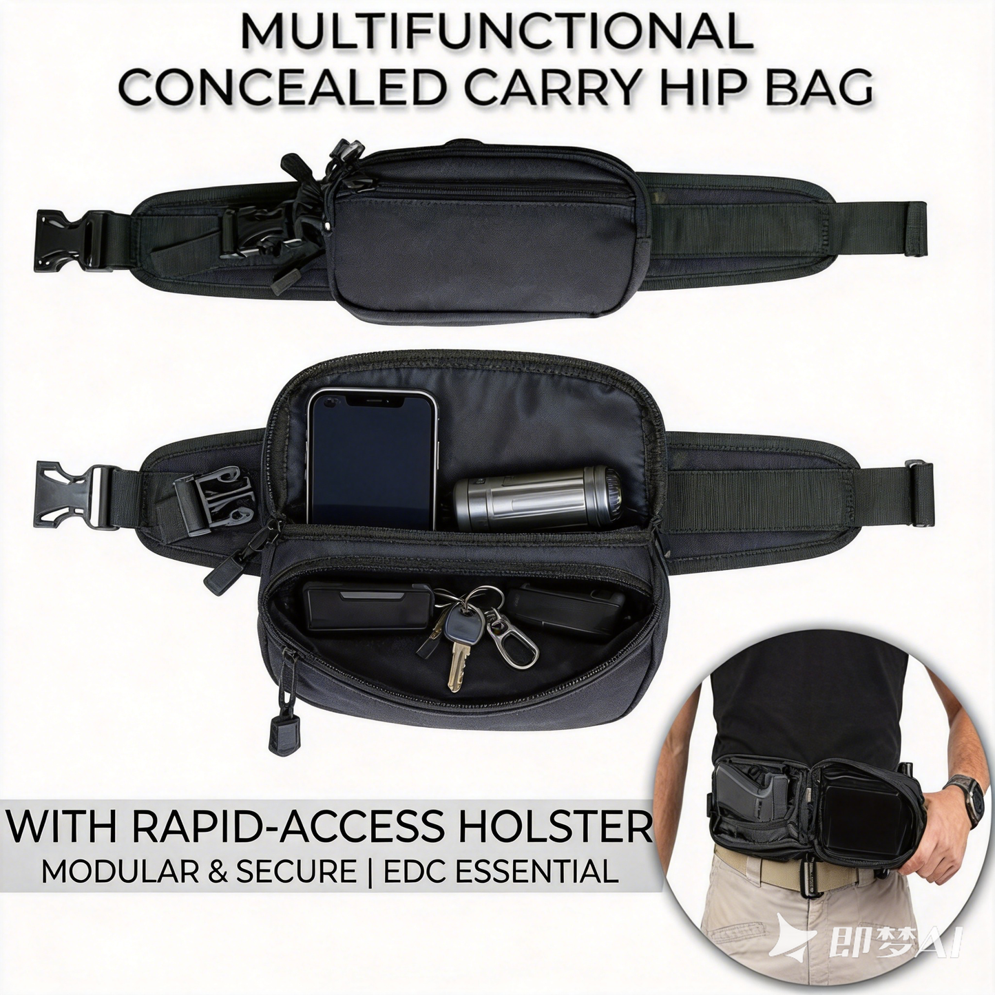 Multifunctional Outdoor Waist Bag with Quick-Access Storage
