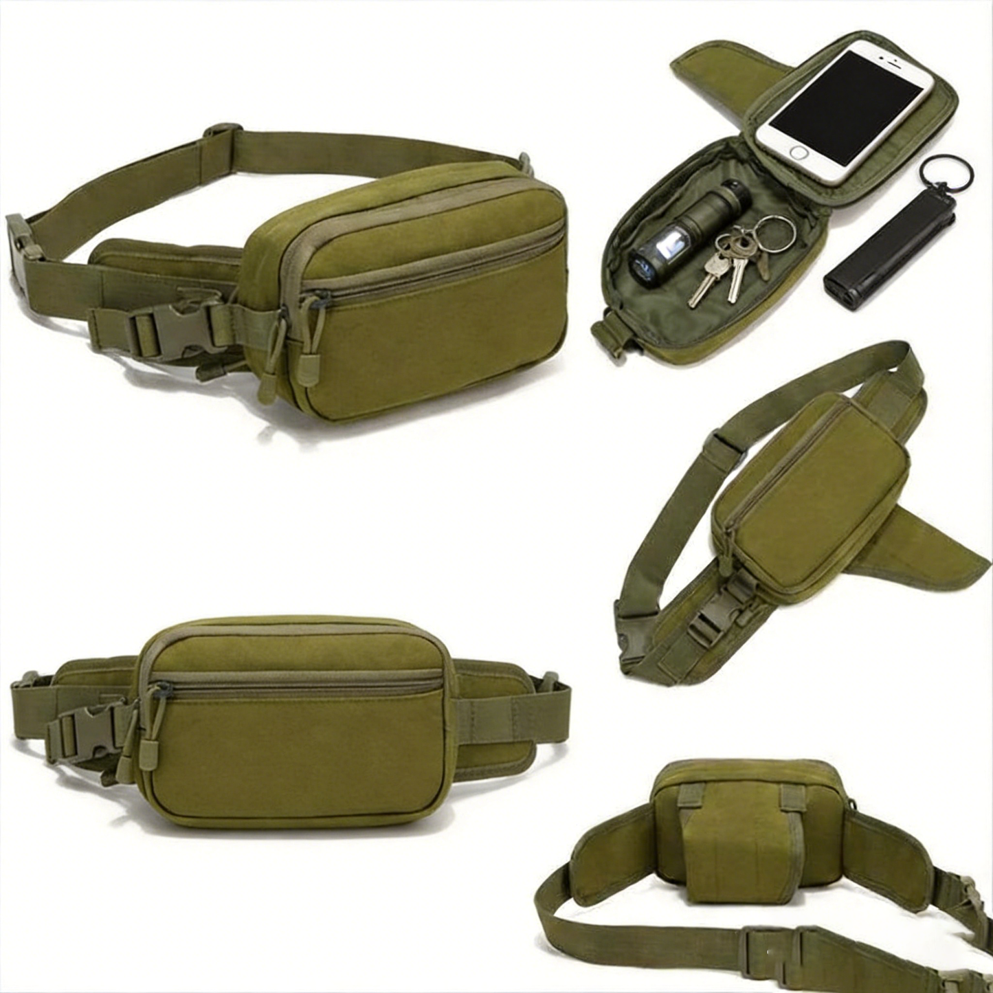 Multifunctional Outdoor Waist Bag with Quick-Access Storage