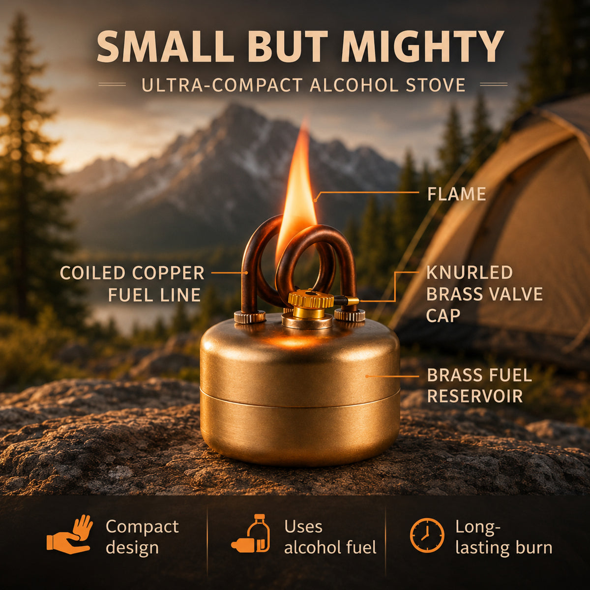 🔥Self-Pressurized Alcohol Stove