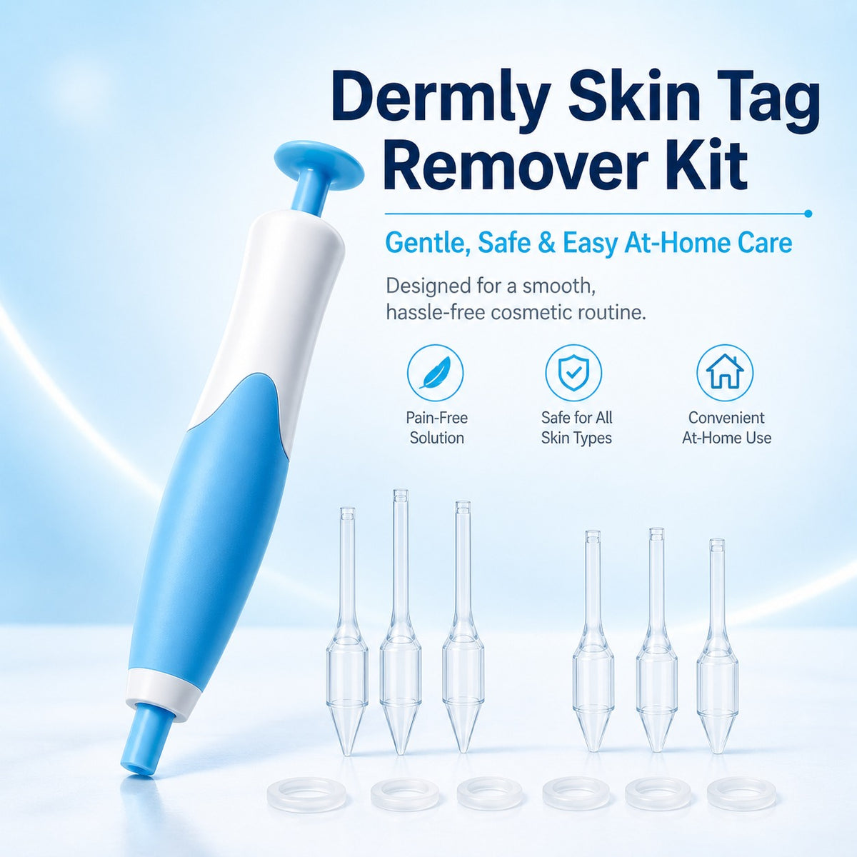 Painless removal kit for skin growths