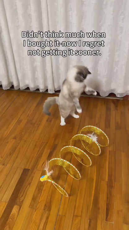 🐱 Cat’s New Favorite Hideout! Spiral Tunnel Toy with Catnip Bird & Bell for Endless Play