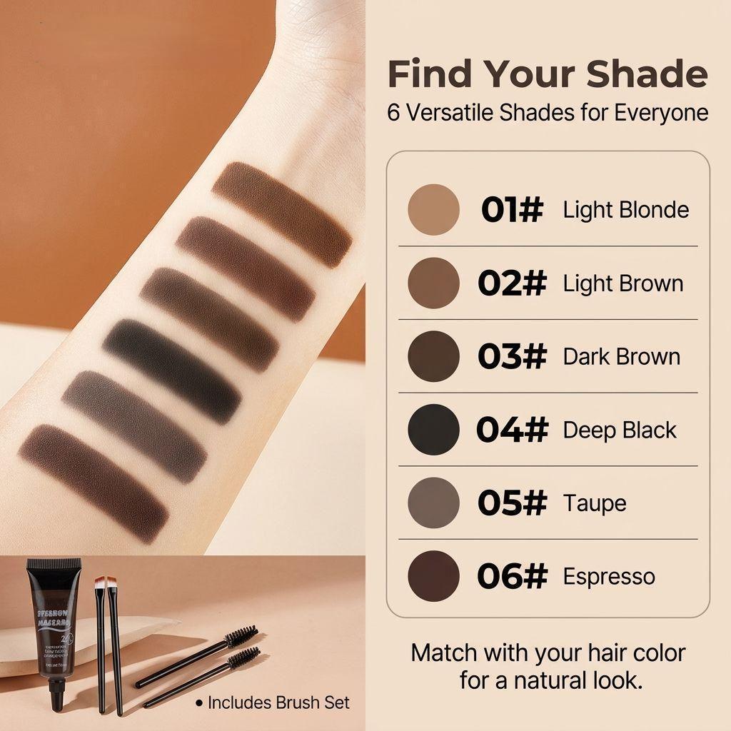 2 PCS Waterproof Long-Lasting Brow Gel