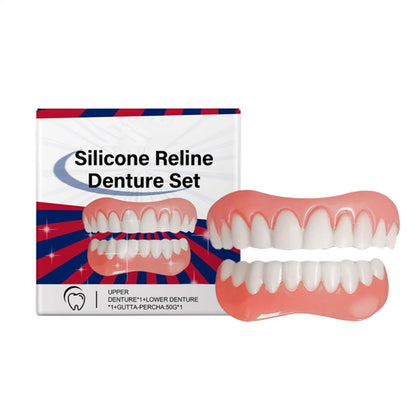 🎁Snap-On Teeth Veneers Set – Removable Upper & Lower Cosmetic Smile Covers