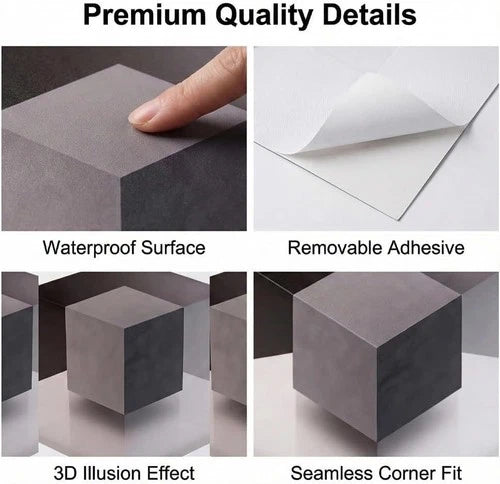 ❤️3D Optical Illusion Corner Wall Art – Peel & Stick