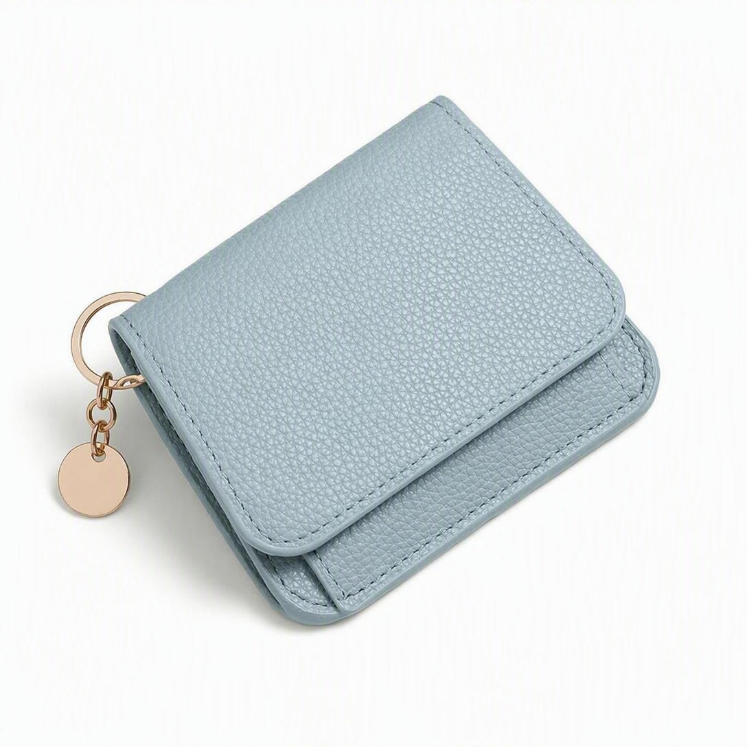 💳 Pocket-Sized Elegance | Women's Elegant Minimalist Short Slim Bifold Purse, RFID Blocking Card Holder & Compact Coin Wallet ✨