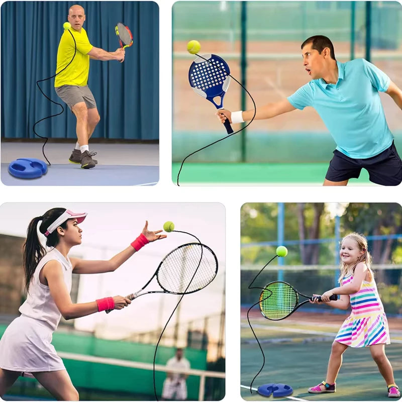 🎾2-Ball Portable Tennis Trainer for Kids & Adults