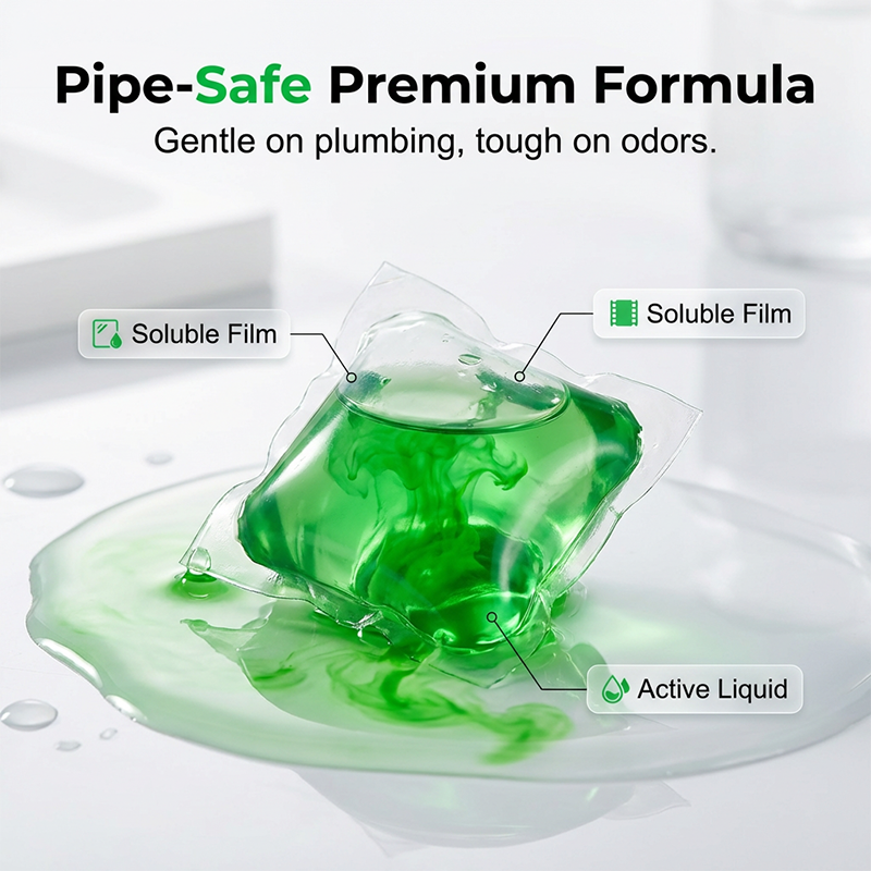 Bio-Enzyme Drain Deodorizer Capsules, 1 Box (30 PCS)