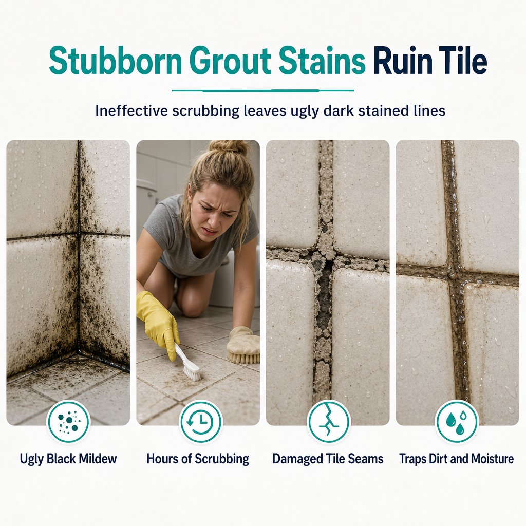 🎉 Grout Cleaning Spray – Easy Care for Tile Lines & Damp-Area Stains