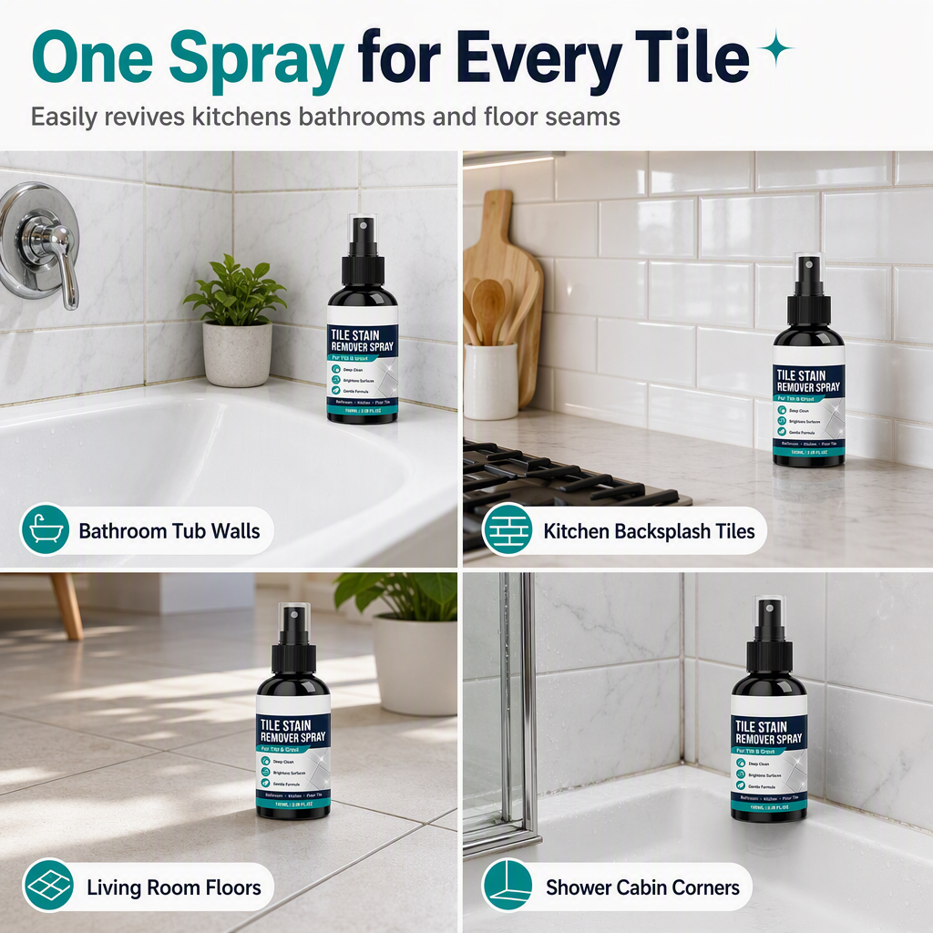 🎉 Grout Cleaning Spray – Easy Care for Tile Lines & Damp-Area Stains
