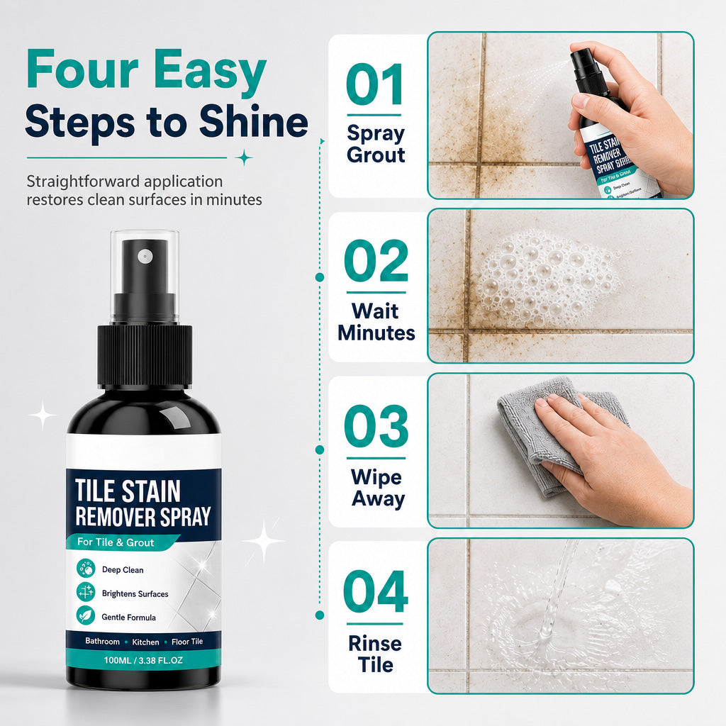 🎉 Grout Cleaning Spray – Easy Care for Tile Lines & Damp-Area Stains