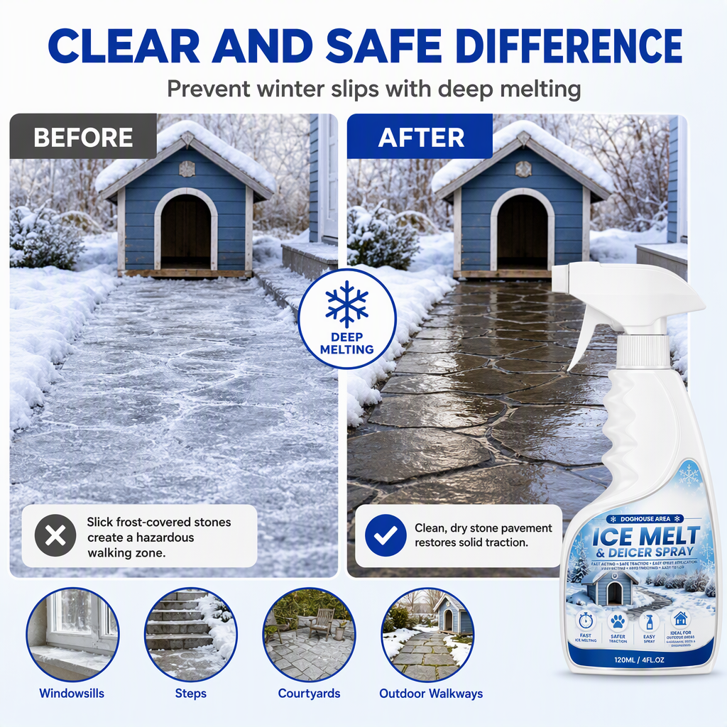 🎉🐾 Fast Pet-Safe Outdoor De-Icing & Snow Melting Spray