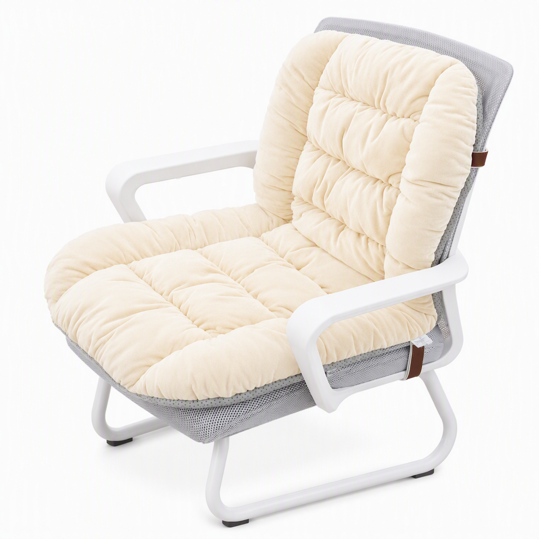 🔥Thickened Plush Integrated Heated Seat Cushion with Backrest