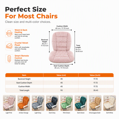 🔥Thickened Plush Integrated Heated Seat Cushion with Backrest